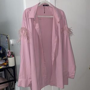 PLUS Feather Sleeve Shirt